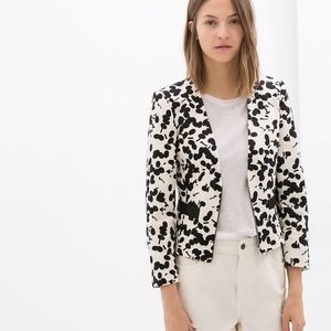 Zara Black and White Blazer